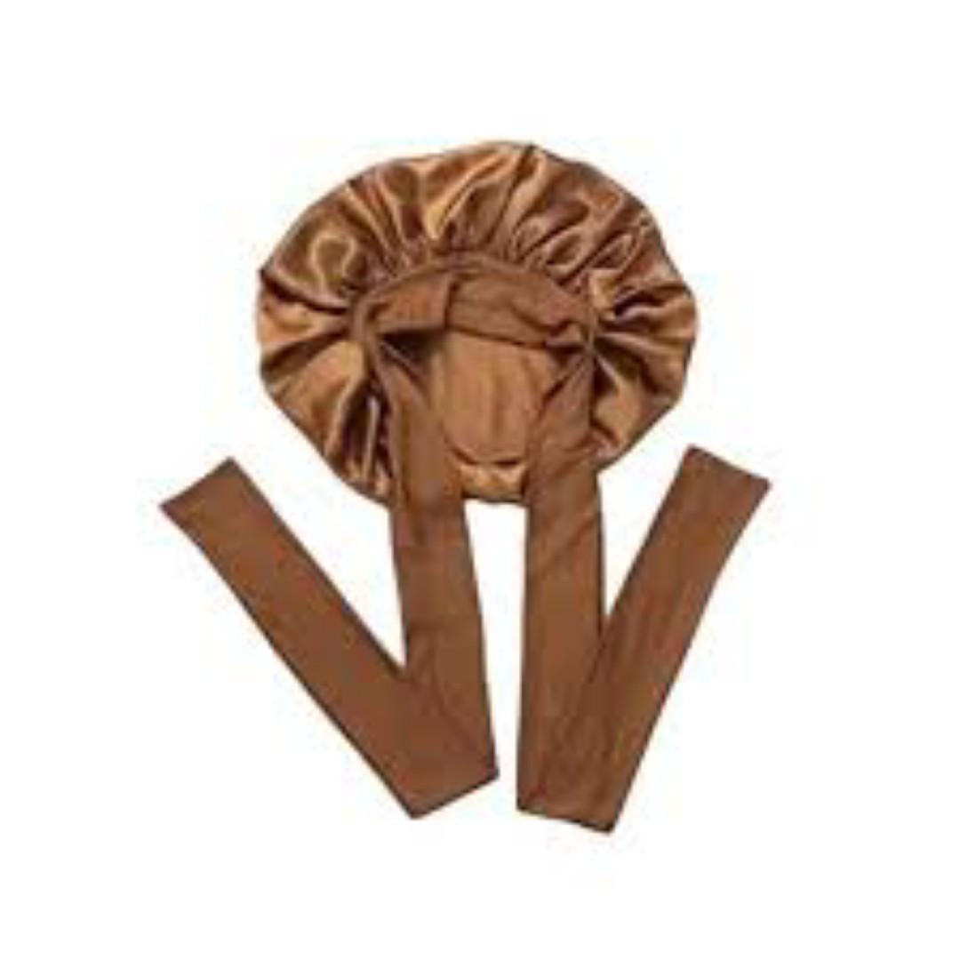 Smooth Satin Hair Bonnet for women, Brown