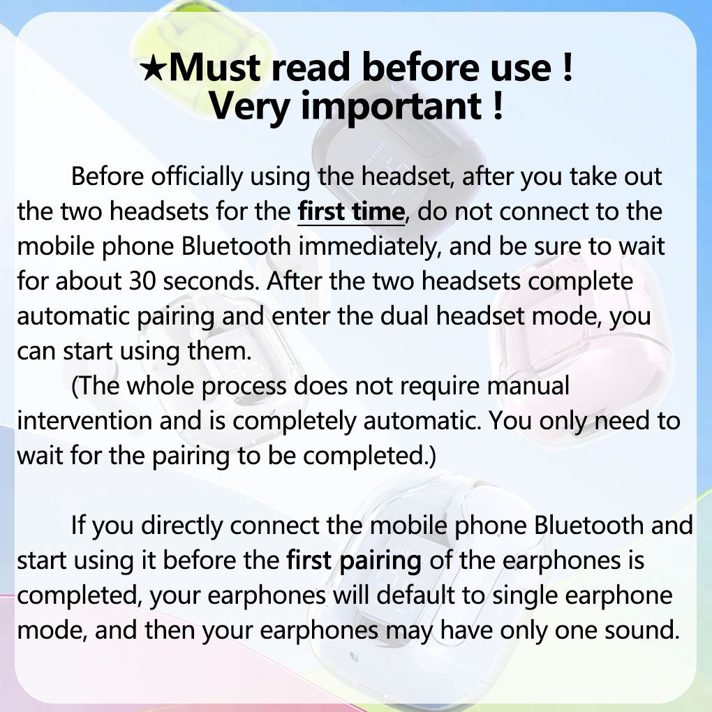 Cool Transparent Design Wireless Bluetooth Earphones Macaron Colors Touch Control AirPods LED Digital Display HiFi Dual Stereo Earpods Noise-canceling headphones Type-C interface for iOS & Android