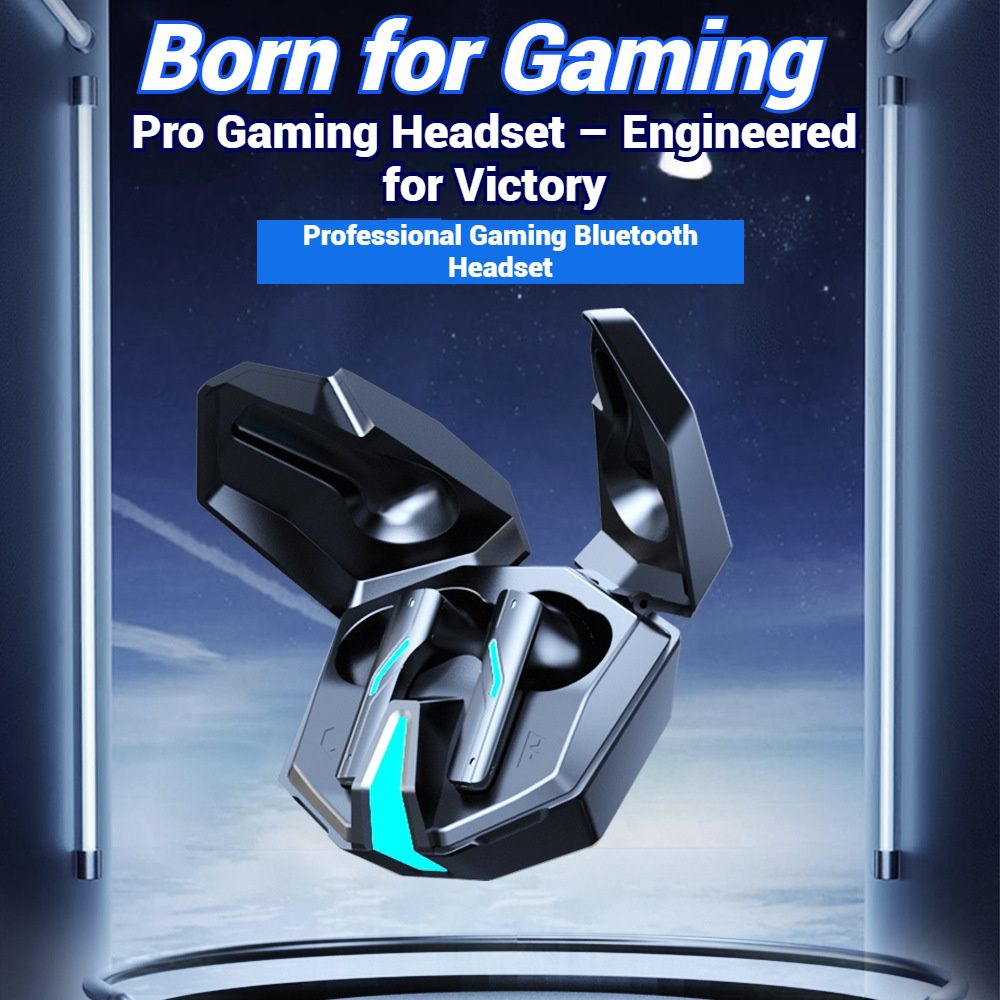 【New】YW14 Cool double door design E-sports grade Wireless Bluetooth Earphones Ultra-low latency ANC noise reduction Earpods HiFi dual stereo Headphones Large capacity and long battery life HD Mic