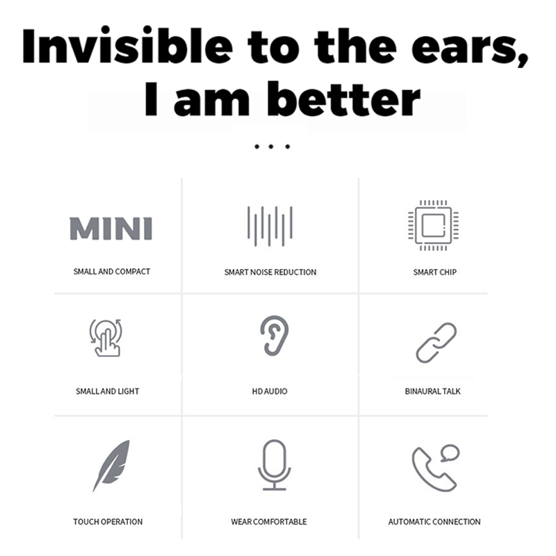 【New】YW17 Unique transparent large flip cover design semi-in-ear Wireless Bluetooth Earphones ANC noise reduction Earpods HiFi dual stereo Headphones Large capacity Long battery life LED display