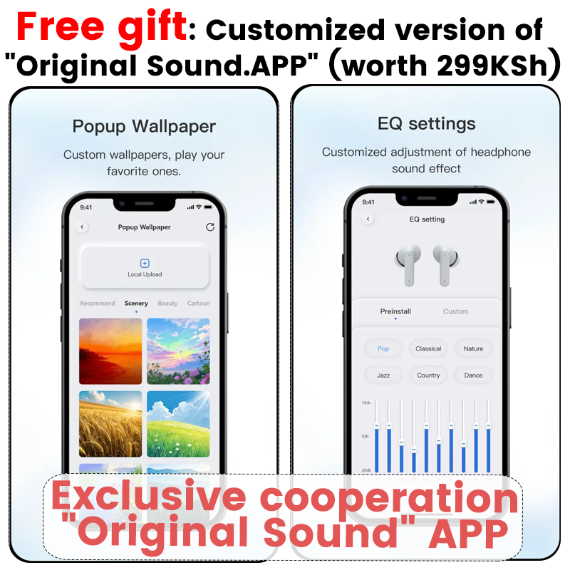 【New Arrivals】With APP EQ setting wreless Bluetooth Earphones Ultra-Low Latency ANC noise reduction Smart positioning Earpods HiFi dual stereo semi-in-ear Headphones Fast charging Comfortable Portable