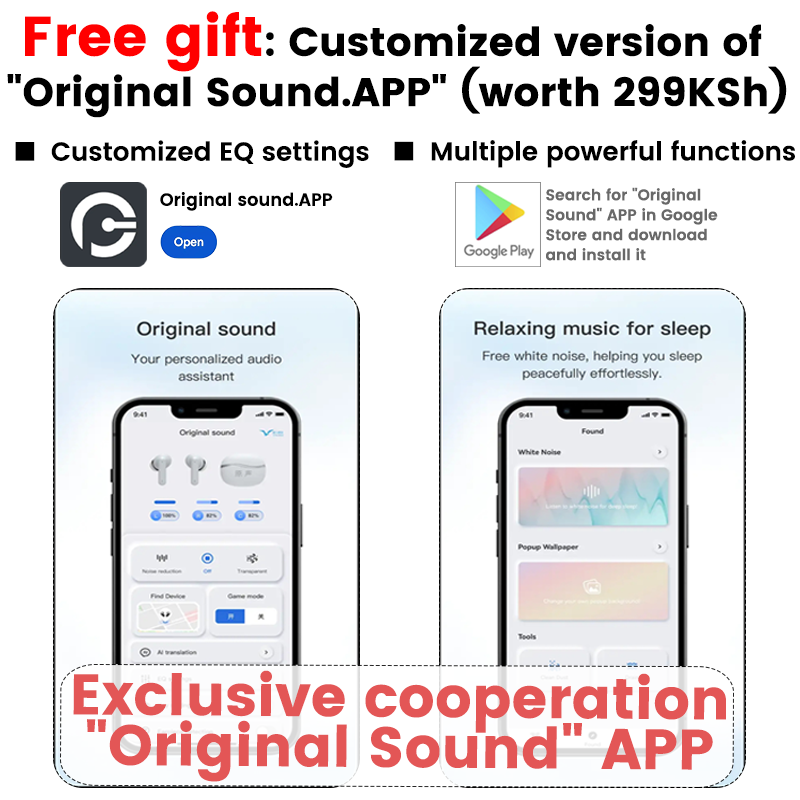 【New Arrivals】With APP EQ setting wreless Bluetooth Earphones Ultra-Low Latency ANC noise reduction Smart positioning Earpods HiFi dual stereo semi-in-ear Headphones Fast charging Comfortable Portable