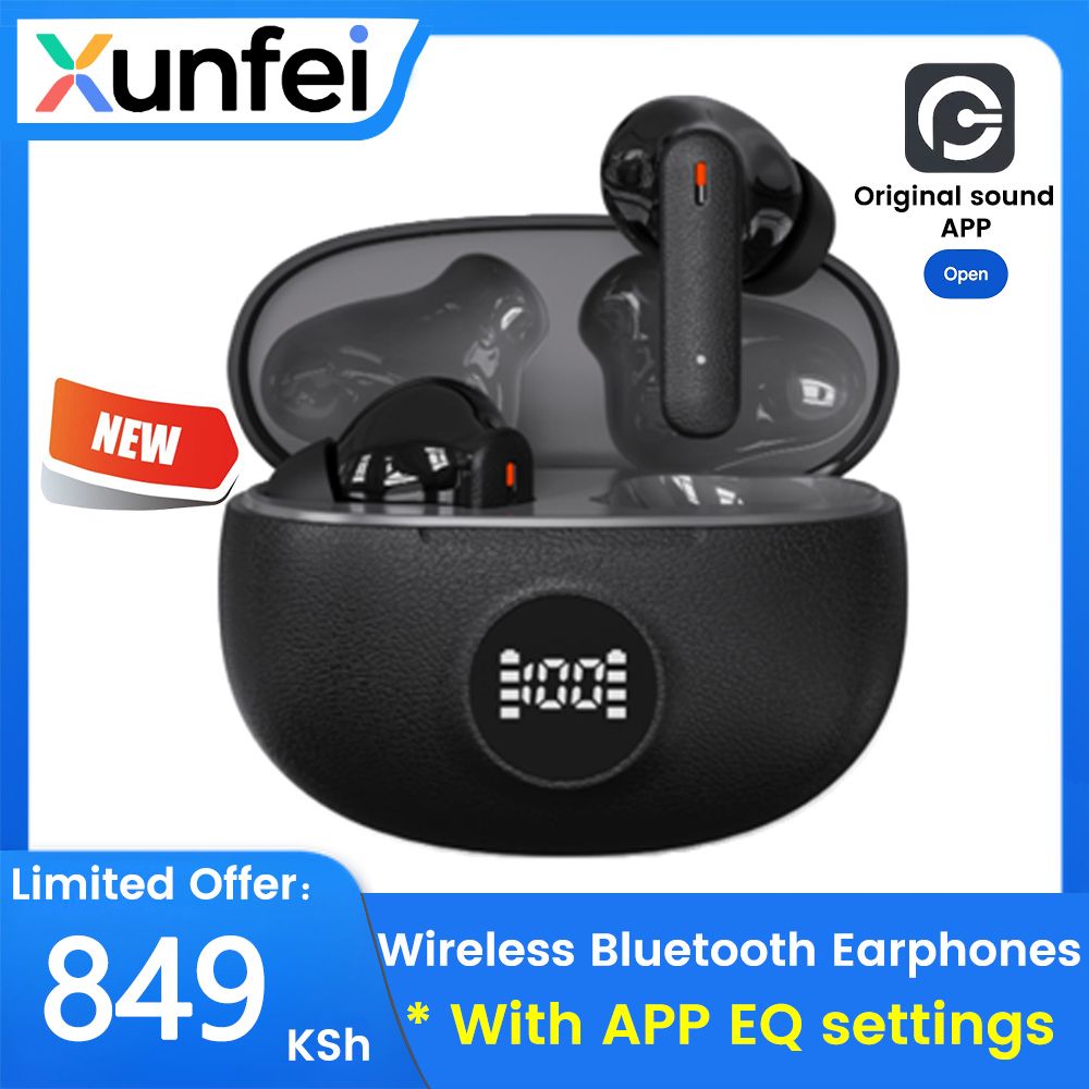 【New Arrivals】With APP EQ setting wreless Bluetooth Earphones Ultra-Low Latency ANC noise reduction Smart positioning Earpods HiFi dual stereo semi-in-ear Headphones Fast charging Comfortable Portable White