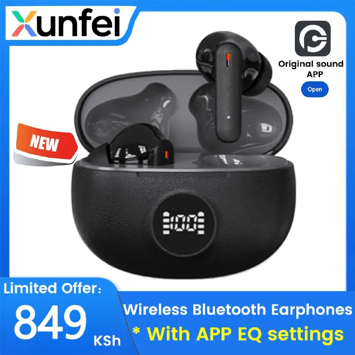 【New Arrivals】With APP EQ setting wreless Bluetooth Earphones Ultra-Low Latency ANC noise reduction Smart positioning Earpods HiFi dual stereo semi-in-ear Headphones Fast charging Comfortable Portable