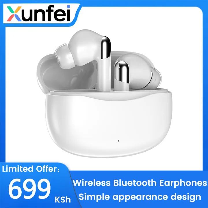 【New Arrivals】Simple appearance design semi-in-ear sports wireless Bluetooth Earphones ANC noise reduction Earpods HiFi dual stereo Headphones Large capacity and long battery life Comfortable Portable