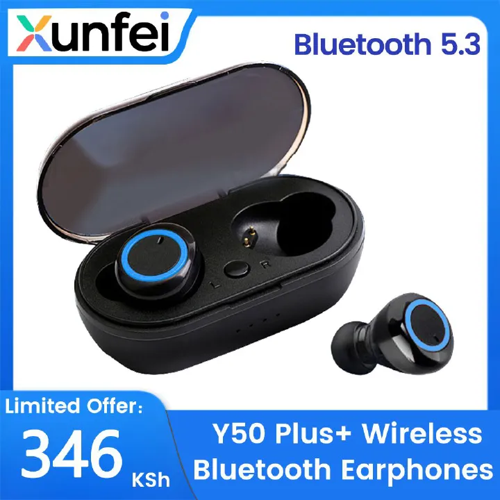 Y50 Plus+ Wireless Bluetooth Earphones TWS Stereo Earpods In-ear bilateral stereo Bluetooth headphones Noise-canceling headphones Touch Control AirPods 450mAh with Mic Earphones for iOS & Android