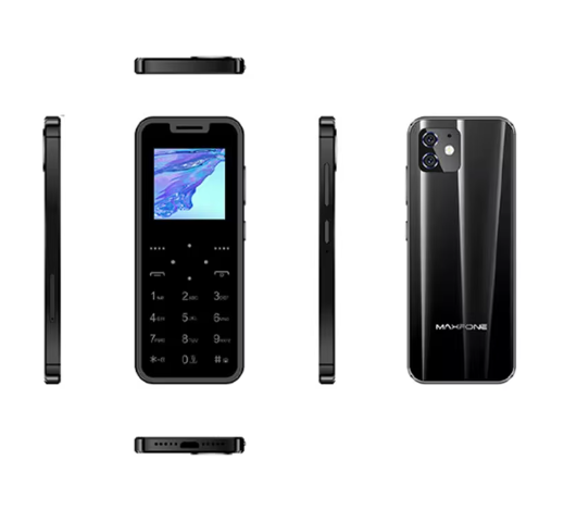 Super Mini Maxfone Max 7 Mobile Phone Touch Button 1.54" Dual SIM BT Dialer 0.3MP 1000MAH MP3 Torch FM Ultrathin Card CellPhone