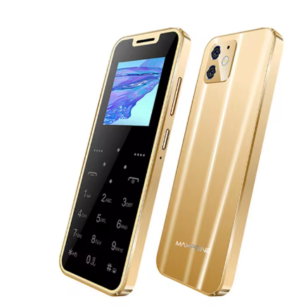 Super Mini Maxfone Max 7 Mobile Phone Touch Button 1.54" Dual SIM BT Dialer 0.3MP 1000MAH MP3 Torch FM Ultrathin Card CellPhone
