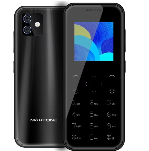 Super Mini Ultrathin Card Maxfone Max 8 Touch Button Mobile Phone 1.54" Dual SIM BT Dialer 0.3MP 1000MAH MP3 Torch FM CellPhone