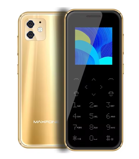 Super Mini Ultrathin Card Maxfone Max 8 Touch Button Mobile Phone 1.54" Dual SIM BT Dialer 0.3MP 1000MAH MP3 Torch FM CellPhone