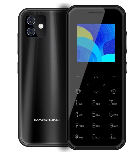 Super Mini Ultrathin Card Maxfone Max 8 Touch Button Mobile Phone 1.54" Dual SIM BT Dialer 0.3MP 1000MAH MP3 Torch FM CellPhone