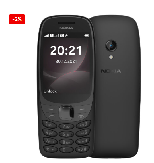 Nokia 6310 Dual SIM Keypad Phone with a 2.8” Screen, Wireless FM Radio and Rear Camera with Flash