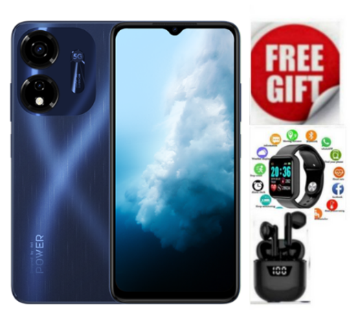 Itel P55 128GB + 12(4+8)GB RAM 6.6" Display Dual SIM 50MP+8MP Camera 5000mAh Baterry Fingerprint And Face 4G Network Unlock Smart Phones FREE GIFTS