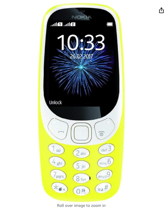 Nokia 3310 Dual-SIM 16MB  2.4 Inches 2MP Camera Cell Mobile Phone