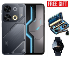 Itel P65 128GB + 8(4+4)GB RAM 6.7" Display 7400mAh(5000mAh Baterry +2400mAh Charging Case) Dual SIM 4G Network 50MP+8MP Camera Fingerprint And Face Unlock Smart Phones + gifts