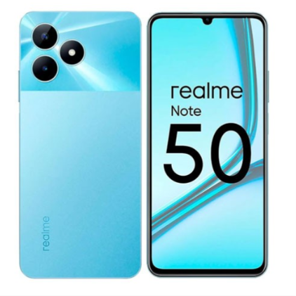 Brand New realme Note 50 6.74" 90Hz 128GB ROM + 8(4+4)GB RAM Unisoc Tiger T612 Type-C 3-Card Slot Side Fingerprint Smart Phones