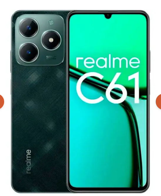 Realme C61 6.74'', 256GB OR 128GB ROM+ 6GB RAM, Dual Sim, 50MP, 5000mAh Type C Smartphones