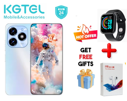 OFFER! KGTEL NOVA 10 PRO 64GB Storage UPTO 12GB RAM (4+8)GB 5000mAh Dual SIM 13MP MAIN Camera 8MP SELFIE 6.53" LCD Screen 4G Finger Print Enabled Signal Stabilization Face Unlock Smart Phones + GIFTS