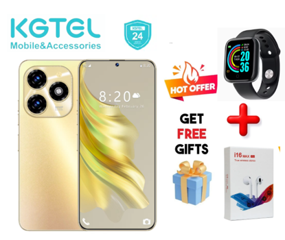 OFFER! KGTEL NOVA 10 PRO 64GB Storage UPTO 12GB RAM (4+8)GB 5000mAh Dual SIM 13MP MAIN Camera 8MP SELFIE 6.53" LCD Screen 4G Finger Print Enabled Signal Stabilization Face Unlock Smart Phones + GIFTS