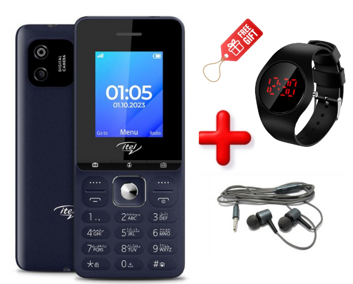 OFFER! Itel phone it2176 2.0 inches, Wireless FM Dual SIM Support 1000mAh Big Battery + Watch And Earphones