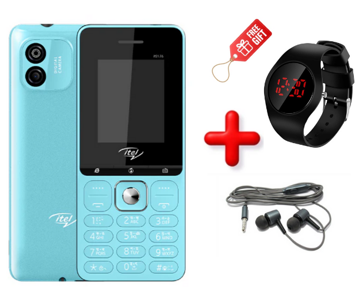 OFFER! Itel phone it2176 2.0 inches, Wireless FM Dual SIM Support 1000mAh Big Battery + Watch And Earphones