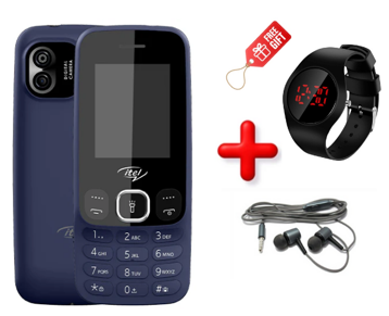 OFFER! OFFER! ITEL PHONE IT2163 2.0” Bright Big LCD Screen, Dial Large Fonts, 1000mAh Big Battery, 2000 Contacts and 100 messages memory, Wireless FM Radio Feature Cell Phone + Watch And Earphones