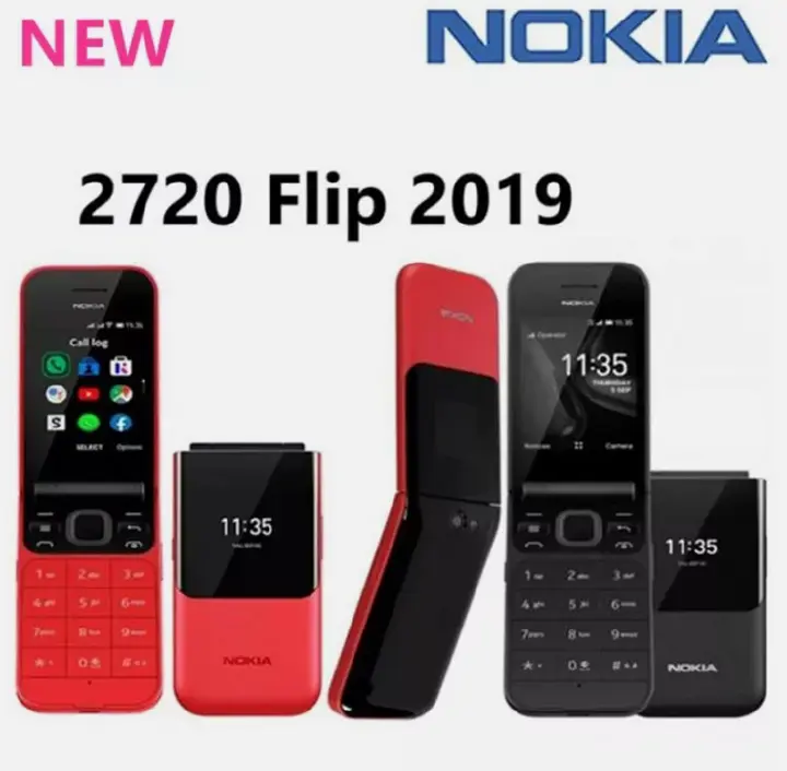Original Nokia 2720 Flip 4G LTE Dual SIM KaiOS Good Unlocked Featured phone