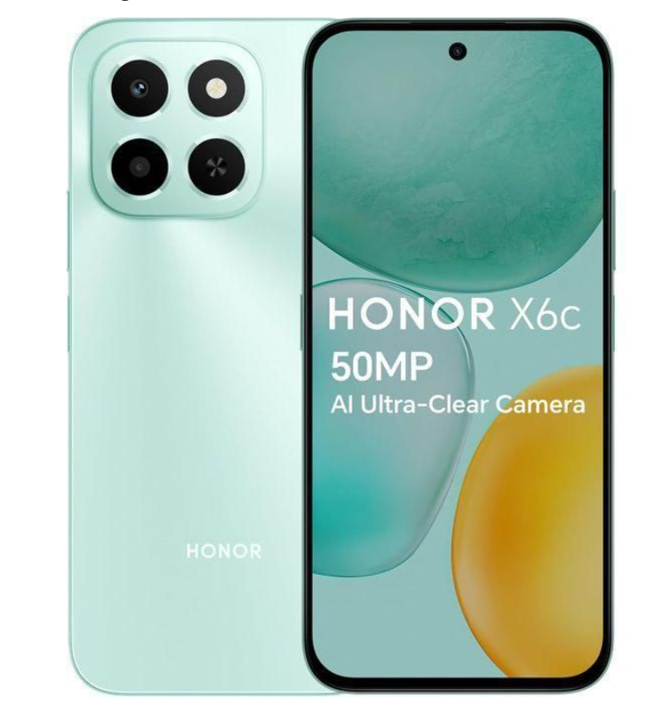 HONOR X6a Mobile Phone Unlocked, 6.5-Inch 90Hz Fullview Display, 4GB+128GB, 5300 mAh Long-lasting Battery, 50MP Triple Camera, Android 14, SmartPhones