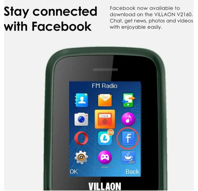 VILLAON V110 (V2160) - 1.77" - Dual SIM - wirelessFM - 1000mAh Featured Kababe Phones