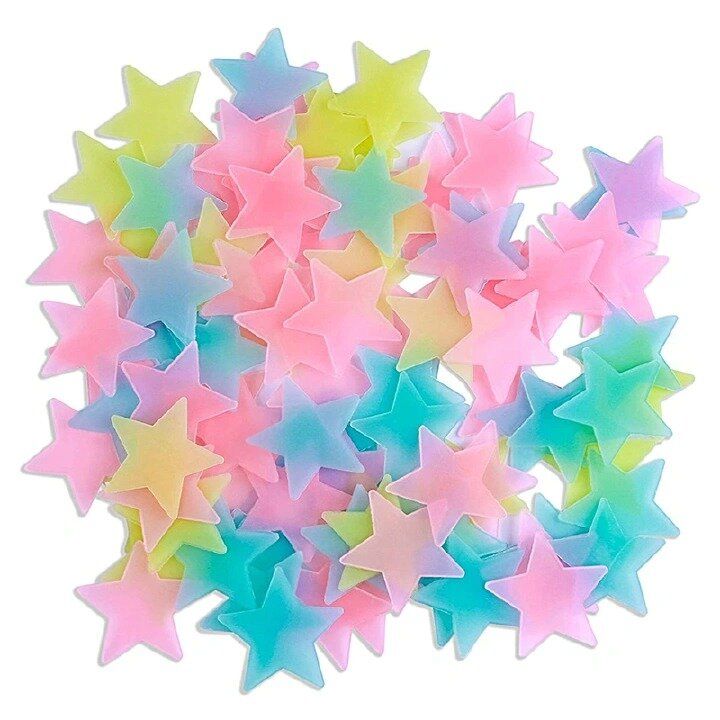 100PCS Luminous Wall Stickers Glow Stars Sticker Decals Kid Bedroom Home Decor Fluorescent Stickers Home Decor Living