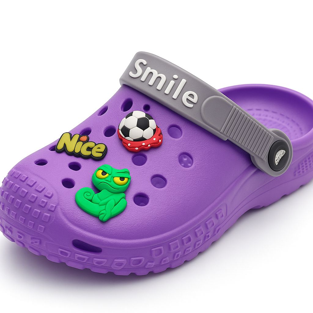 Kids Cartoon Charm Clogs – Non-Slip Slippers with Adjustable Strap | Outdoor & Indoor Shoes Cartoon shoes Crocs style
