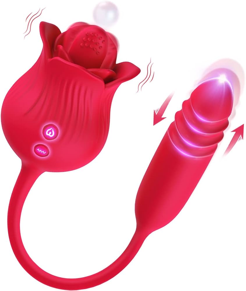 Womens Rose Clitoris Sucking Vibrator Nipples Sucker Oral Stimulator Powerful Rechargeable Adult Compact Foreplay Sex Toy For Girlfriend Wife - image 8