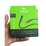 Oraimo 100W Type C to C Charger Cable Fast Charging data transfer for Android and other devices Oraimo Data Cables charging cables.  Fast Charging
