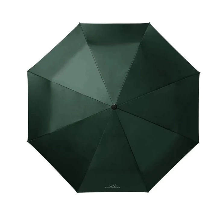 Pocket umbrella foldable bag UV-resistant solid color folding umbrella for sunny and rainy days