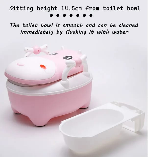 Larger Potty Chair & Detachable Training Seat For Boys & Girls With Protruding Urine Proof Design- Pink