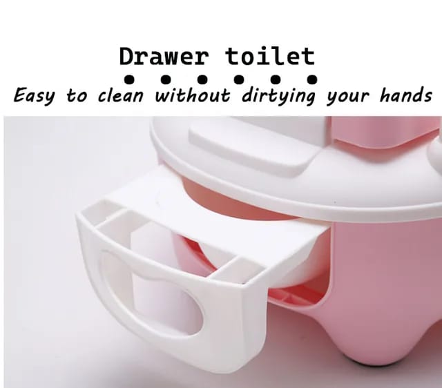 Larger Potty Chair & Detachable Training Seat For Boys & Girls With Protruding Urine Proof Design- Pink