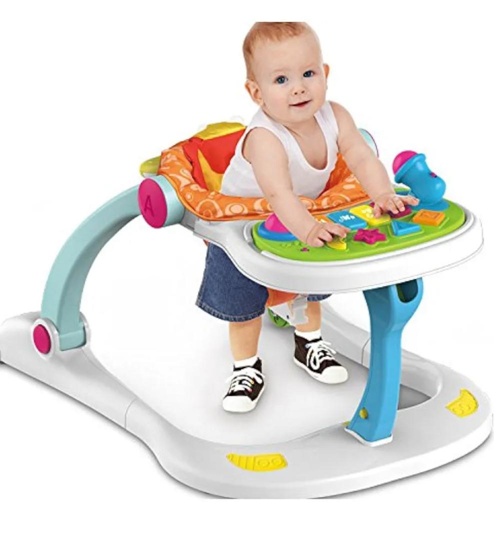 4 in 1 Baby Walker Stroller, Sitting Posture Multi-Function Baby Stroller, Sit-to-Stand Learning Walker