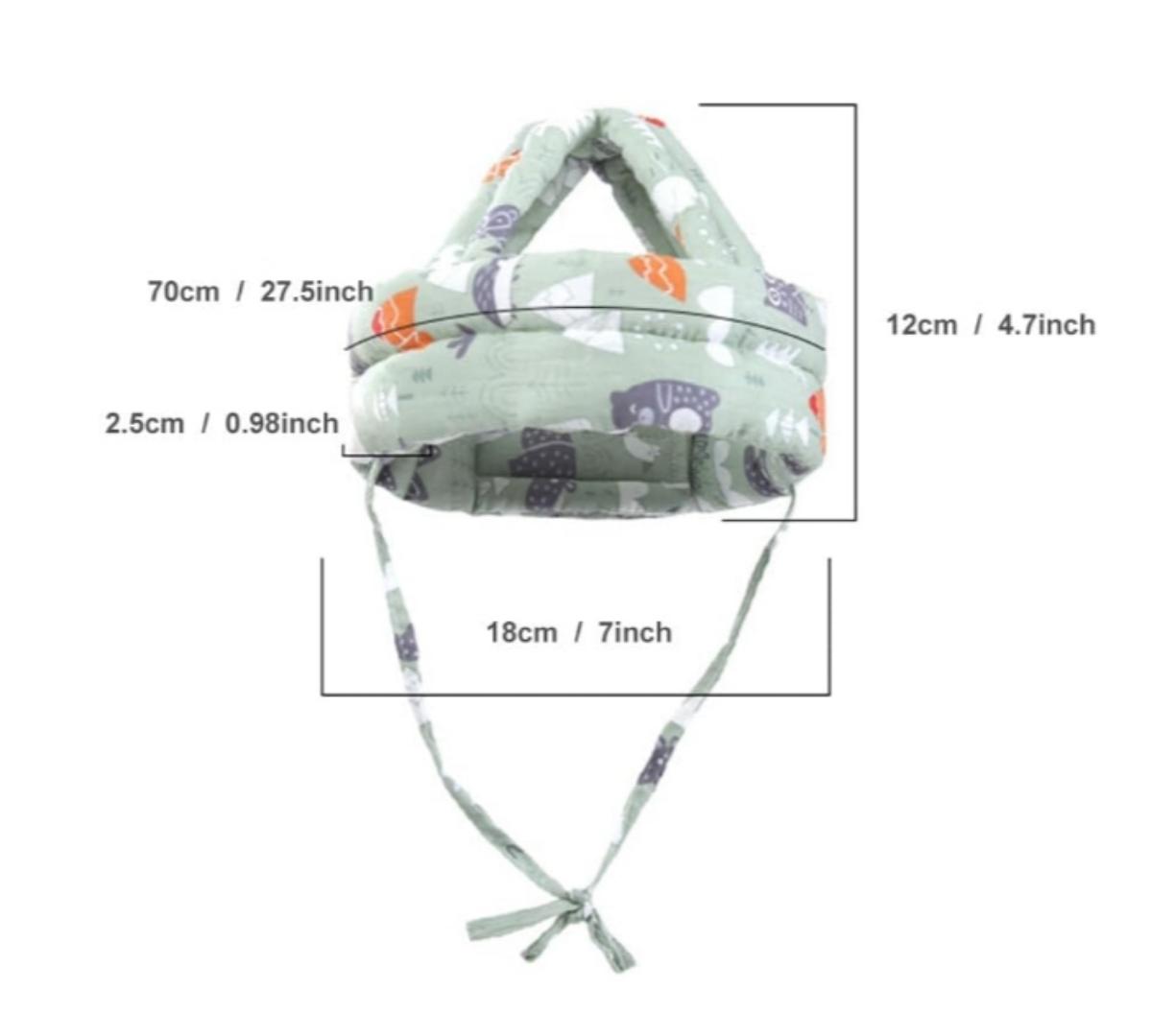 Baby Safety Helmet Head Protection Headgear Cotton Breathable Headguard Adjustable Protective Cap Baby Infant Toddler No Bumps Safety Helmet Baby Head Protector for Walking Crawling