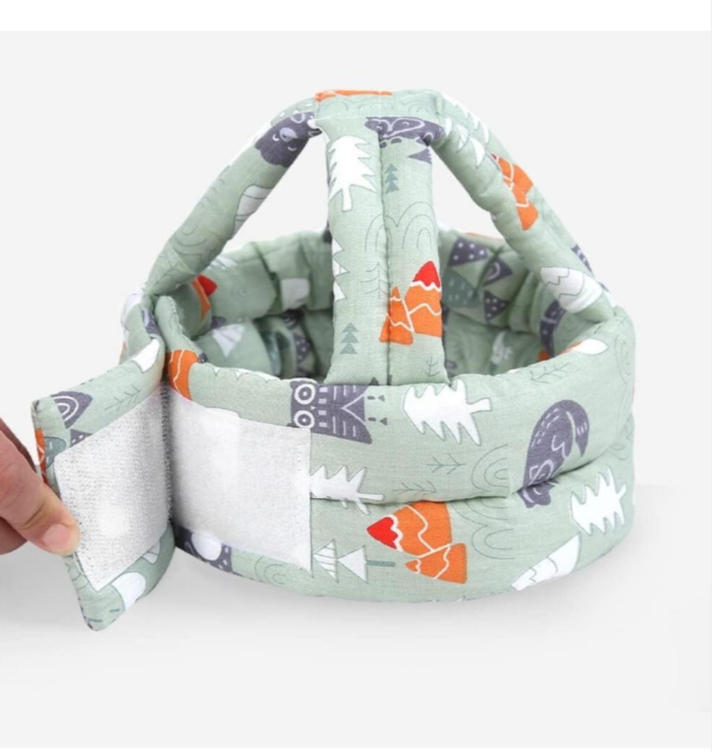 Baby Safety Helmet Head Protection Headgear Cotton Breathable Headguard Adjustable Protective Cap Baby Infant Toddler No Bumps Safety Helmet Baby Head Protector for Walking Crawling