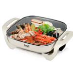 RAF Electric Hot Pot 1200W With Large 5L Capacity Non Stick Coating Knob Control and Easy to Clean Design