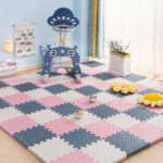 Foam Puzzle Play Mat with Interlocking Tiles-1pc