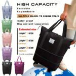 Double Layer Expandable Travel Bag with Detachable Wheels