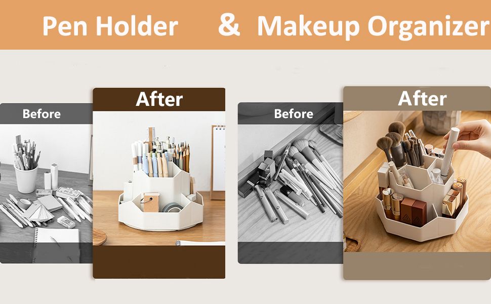 Rotating Stationery & Make up Organizer