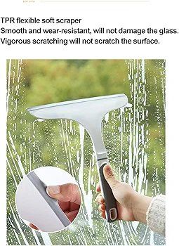 Silicone Shower Squeegee, Water Scraper for Glass Doors, Bathroom, Mirrors, Windows Cars and Tile Walls