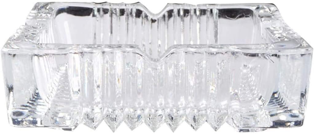 ASH TRAY SQUARE GLASS Premium Quality: This ashtray is made of high-quality materials that ensure durability and longevity. It is resistant to wear and tear, making it perfect for long-term use
