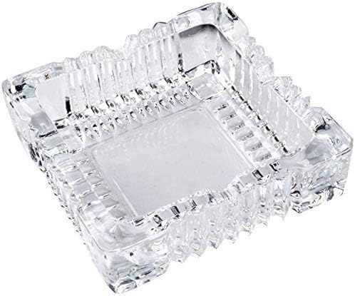 ASH TRAY SQUARE GLASS Premium Quality: This ashtray is made of high-quality materials that ensure durability and longevity. It is resistant to wear and tear, making it perfect for long-term use