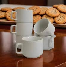 Stackable Coffee Mugs, White, 12 Pack, 12 Oz (350 ml), Porcelain Coffee Mugs, Stackable Mugs, Stacking Mugs, Coffee Cup Stacking Set, Stacking Coffee Mugs, Ceramic Coffee Cups, White Coffee Mugs