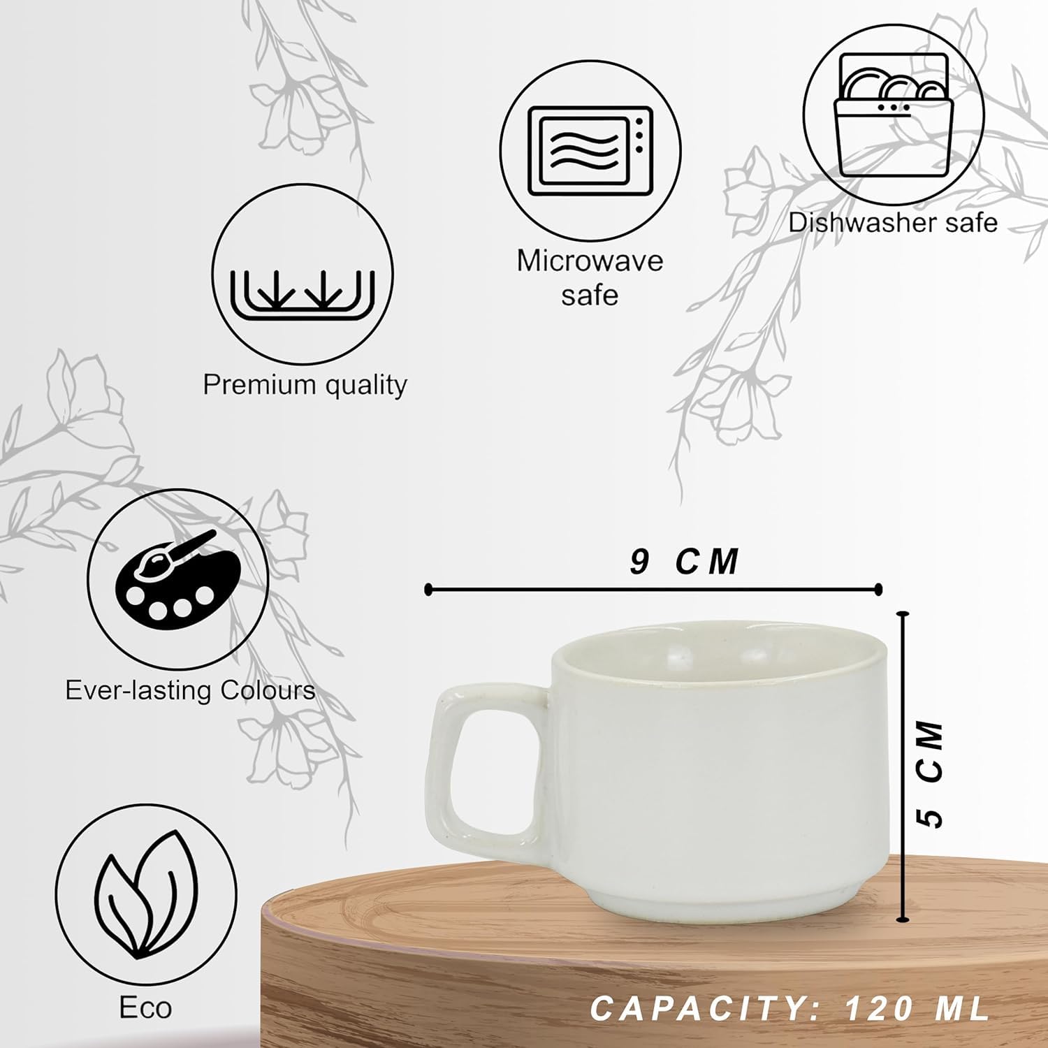 Stackable Coffee Mugs, White, 12 Pack, 12 Oz (350 ml), Porcelain Coffee Mugs, Stackable Mugs, Stacking Mugs, Coffee Cup Stacking Set, Stacking Coffee Mugs, Ceramic Coffee Cups, White Coffee Mugs