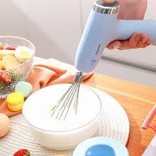 3 in 1 USB Electric Egg Beater, Garlic Grinder, Meat Grinder, Hand Electric Food Mixer, Whisk, and Electric Whisk for Coffee, Milk and Cream.