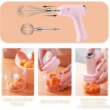 3 in 1 USB Electric Egg Beater, Garlic Grinder, Meat Grinder, Hand Electric Food Mixer, Whisk, and Electric Whisk for Coffee, Milk and Cream.